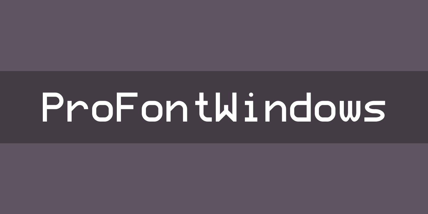 Пример шрифта ProFontWindows